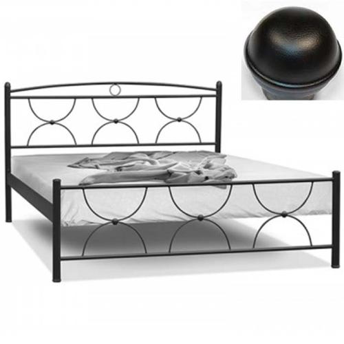 Χίος Μεταλλικό Κρεβάτι MC (Για Στρώμα 110×190) Με Επιλογές Χρωμάτων - Μαύρο