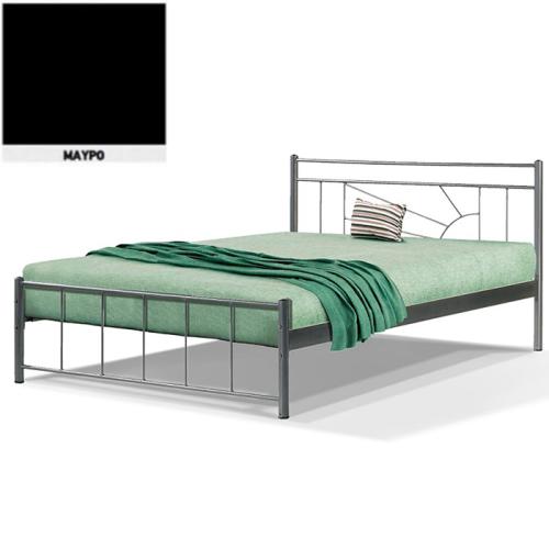 Ηλιος Μεταλλικό Κρεβάτι 8217 (Για Στρώμα 110×200) Με Επιλογές Χρωμάτων - Μαύρο