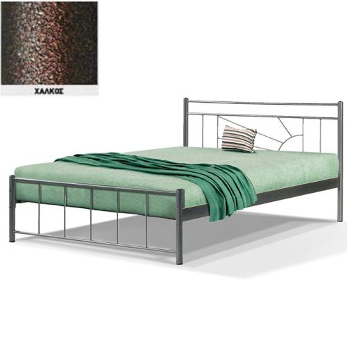 Ηλιος Μεταλλικό Κρεβάτι 8217 (Για Στρώμα 120×190) Με Επιλογές Χρωμάτων - Χαλκός