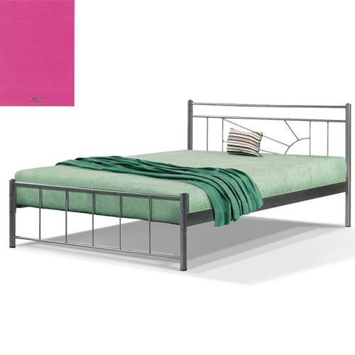 Ηλιος Μεταλλικό Κρεβάτι 8217 (Για Στρώμα 120×200) Με Επιλογές Χρωμάτων - Ρόζ