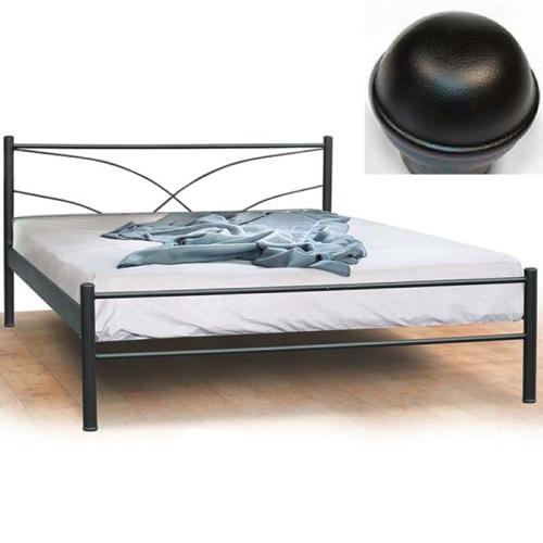 Υδρα Μεταλλικό Κρεβάτι MC (Για Στρώμα 110×200) Με Επιλογές Χρωμάτων - Μαύρο