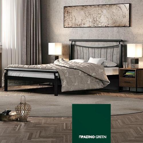 Χάρις Μεταλλικό Κρεβάτι (Για Στρώμα 90×200) Με Επιλογές Χρωμάτων - Πράσινο