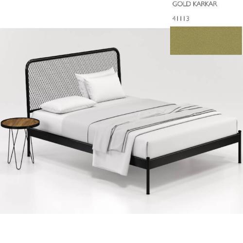 Grid Μεταλλικό Κρεβάτι (Για Στρώμα 150×200) Με Επιλογές Χρωμάτων - Gold Karkar 41113