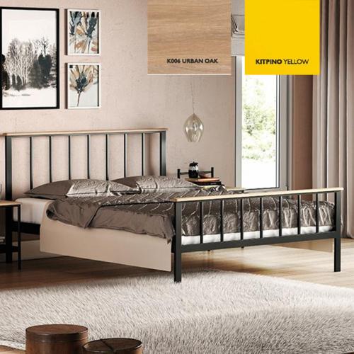 Τόνια Κρεβάτι (Για Στρώμα 120×200) Με Επιλογές Χρωμάτων - Urban Oak