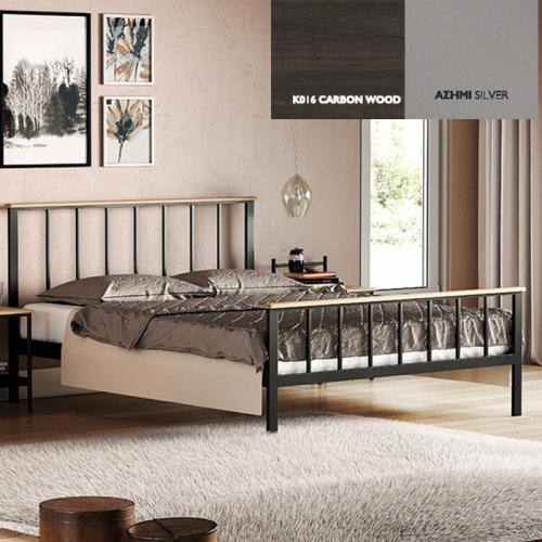 Τόνια Κρεβάτι (Για Στρώμα 160×200) Με Επιλογές Χρωμάτων - Carbon Wood
