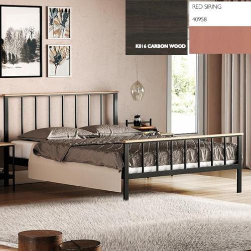 Τόνια Κρεβάτι (Για Στρώμα 160×200) Με Επιλογές Χρωμάτων - Carbon Wood