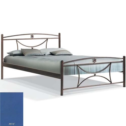Μαργαρίτα Μεταλλικό Κρεβάτι 8218 (Για Στρώμα 120×190) Με Επιλογές Χρωμάτων - Μπλέ