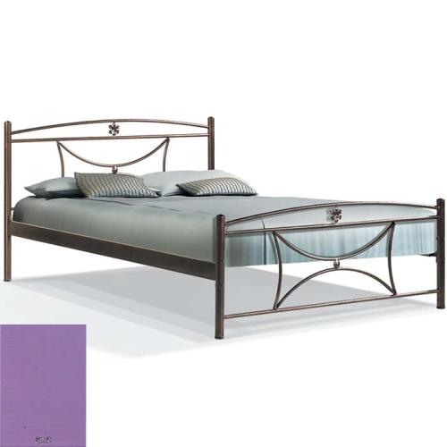 Μαργαρίτα Μεταλλικό Κρεβάτι 8218 (Για Στρώμα 150×190) Με Επιλογές Χρωμάτων - Μώβ