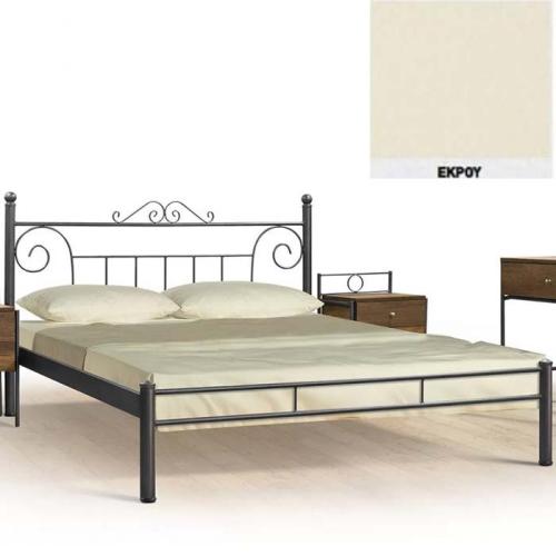 Μεταλλικό Κρεβάτι 8207 (Για Στρώμα 160×200) Με Επιλογές Χρωμάτων - Εκρού