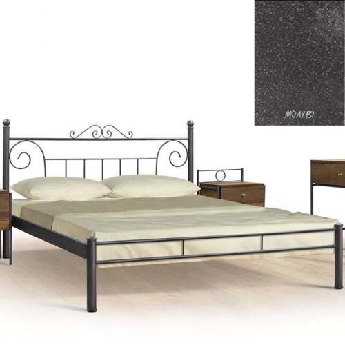 Μεταλλικό Κρεβάτι 8207 (Για Στρώμα 160×200) Με Επιλογές Χρωμάτων - Μολυβί