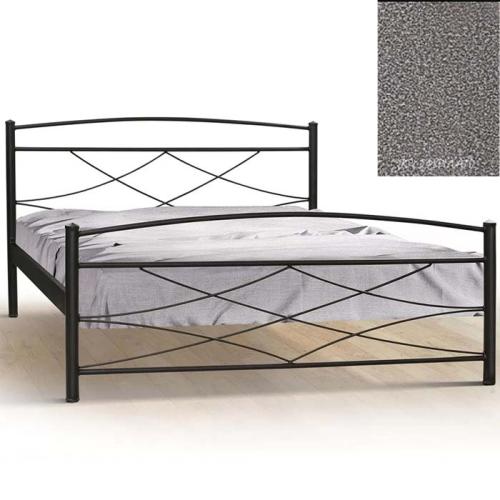 Μεταλλικό Κρεβάτι 8208 (Για Στρώμα 90×190) Με Επιλογές Χρωμάτων - Γκρι