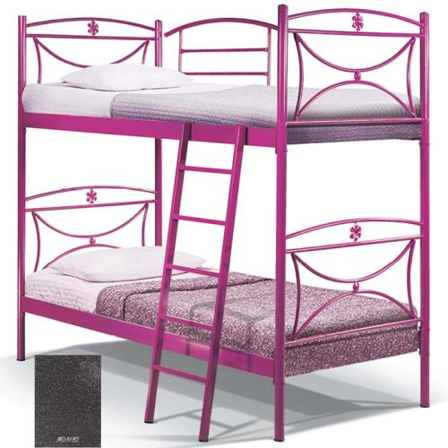 Μαργαρίτα Μεταλλικό Κρεβάτι Κουκέτα 8231 (Για Στρώματα 110x200) Με Επιλογές Χρωμάτων - Μολυβί