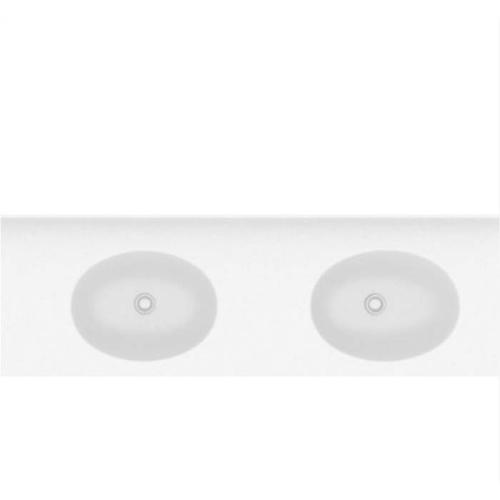 713 Elliptical 2 Monobloc Sanitec Νιπτήρας Μπάνιου Με Μήκος Από 151 Εώς 200 cm - 00 White