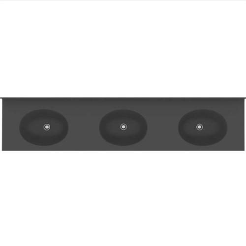 713 Elliptical 3 Monobloc Sanitec Νιπτήρας Μπάνιου Με Μήκος Από 201 Εώς 250 cm - 28 Anthracinte
