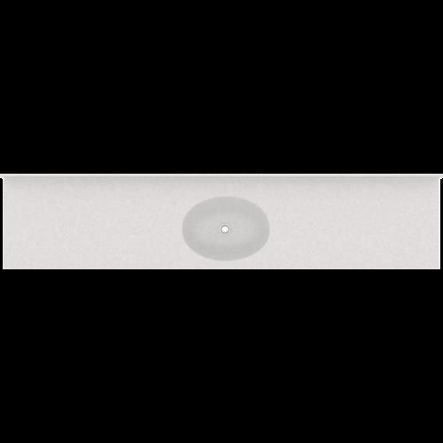 713 Elliptical 1 Monobloc Sanitec Νιπτήρας Μπάνιου Με Μήκος Από 151 Εώς 200 cm - 14 Metallic Ice