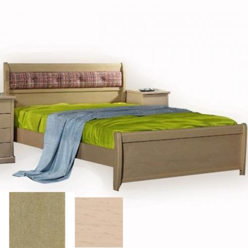 Νο 76Β Κρεβάτι Οξυά (Για Στρώμα 90×200) Με Επιλογές Χρωμάτων 502,Φυσικό Οξυά