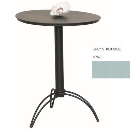 Τραπέζι  Δίας Φ 60x72 Με Επιλογές Χρωμάτων Grey Stromboli 40962