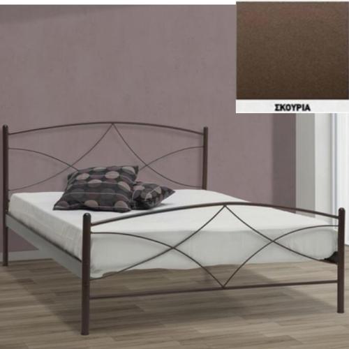 Ανδρος Μεταλλικό Κρεβάτι (Για Στρώμα 160×190) Με Επιλογές Χρωμάτων Σκουριά