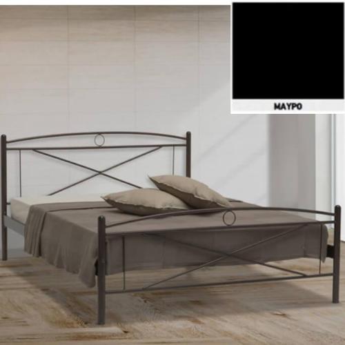 Χίος Μεταλλικό Κρεβάτι (Για Στρώμα 120×200) Με Επιλογές Χρωμάτων Μαύρο