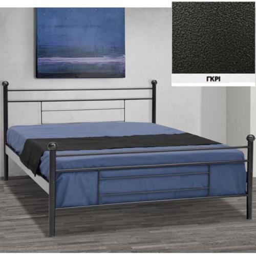 Ευα Μεταλλικό Κρεβάτι (Για Στρώμα 130×190) Με Επιλογές Χρωμάτων Γκρι