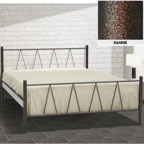 Ιος Μεταλλικό Κρεβάτι (Για Στρώμα 120×190) Με Επιλογές Χρωμάτων Χαλκός