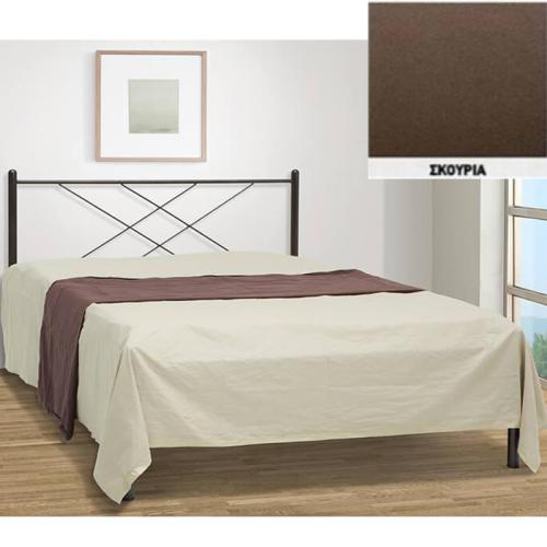 Καρέ Μεταλλικό Κρεβάτι (Για Στρώμα 120×190) Με Επιλογές Χρωμάτων Σκουριά