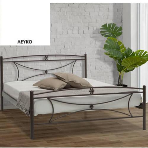 Μαργαρίτα Μεταλλικό Κρεβάτι (Για Στρώμα 150×190) Με Επιλογές Χρωμάτων Λευκό