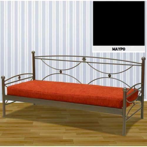 Μαργαρίτα Ποδαρικό Μεταλλικός Καναπές Κρεβάτι (Για Στρώμα 110×190) Με Επιλογές Χρωμάτων Μαύρο