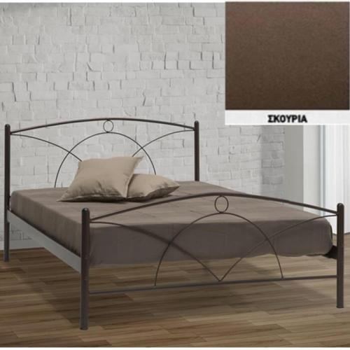 Νάξος Μεταλλικό Κρεβάτι (Για Στρώμα 120×200) Με Επιλογές Χρωμάτων Σκουριά