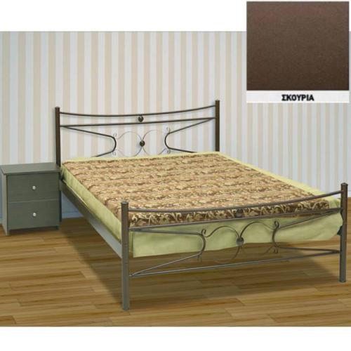 Πέταλο Μεταλλικό Κρεβάτι (Για Στρώμα 120×200) Με Επιλογές Χρωμάτων Σκουριά