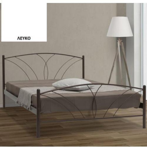 Τήνος Μεταλλικό Κρεβάτι (Για Στρώμα 120×190) Με Επιλογές Χρωμάτων Λευκό
