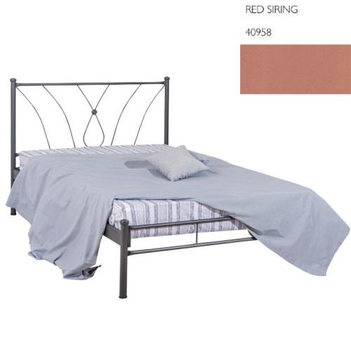 Ιαλυσώ Μεταλλικό Κρεβάτι (Για Στρώμα 90x190) Με Επιλογές Χρωμάτων Red Siring 40958