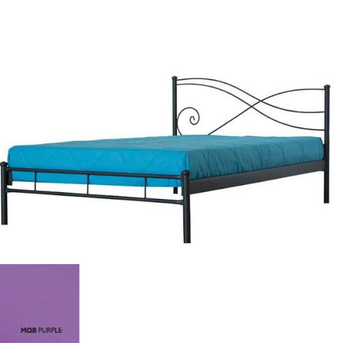 Τέρψη Μεταλλικό Κρεβάτι (Για Στρώμα 120x190) Με Επιλογές Χρωμάτων Μώβ