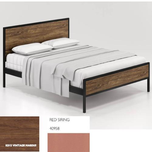 Absolute Κρεβάτι Μεταλλικό Με Επένδυση Μοριοσανίδας (Για Στρώμα 150×200) Με Επιλογές Χρωμάτων Vintage Marine,Red Siring 40958
