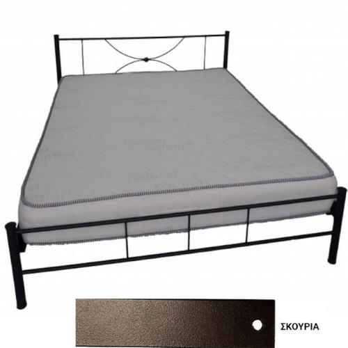 Lindos Μεταλλικό Κρεβάτι (Για Στρώμα 160×190) Με Επιλογές Χρωμάτων Σκουριά