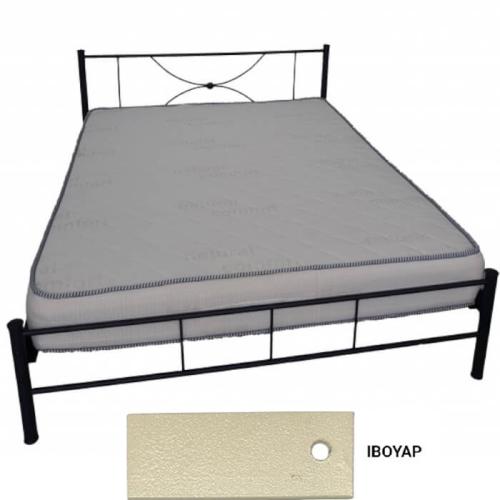 Lindos Μεταλλικό Κρεβάτι (Για Στρώμα 160×200) Με Επιλογές Χρωμάτων Ιβουάρ