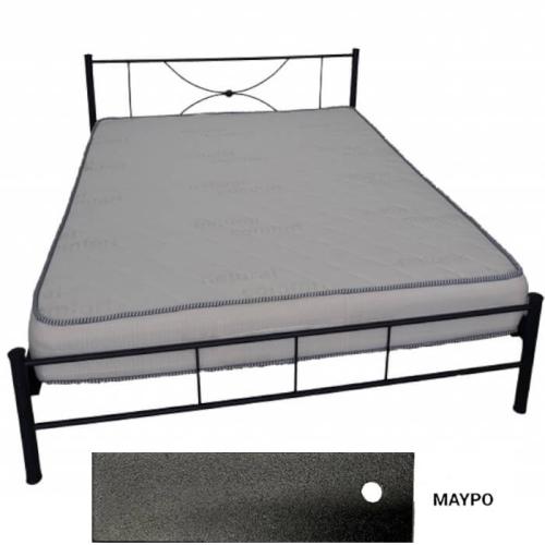 Lindos Μεταλλικό Κρεβάτι (Για Στρώμα 90x190) Με Επιλογές Χρωμάτων Μαύρο