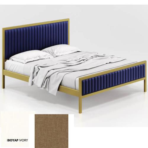 Queen Κρεβάτι (Για Στρώμα 150×190) Με Επιλογές Χρωμάτων 503,Ιβουάρ
