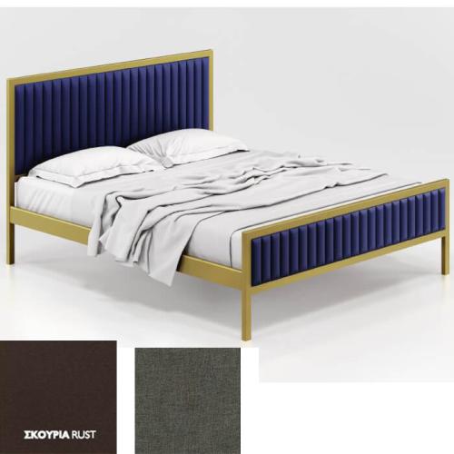 Queen Κρεβάτι (Για Στρώμα 150×190) Με Επιλογές Χρωμάτων 506,Σκουριά