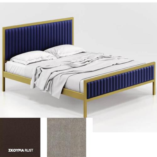 Queen Κρεβάτι (Για Στρώμα 150×190) Με Επιλογές Χρωμάτων 507,Σκουριά