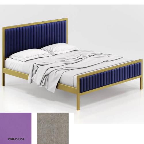 Queen Κρεβάτι (Για Στρώμα 150×200) Με Επιλογές Χρωμάτων 507,Μώβ