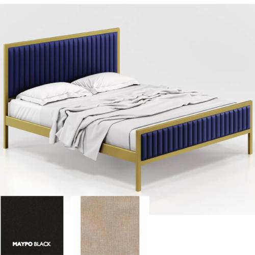 Queen Κρεβάτι (Για Στρώμα 150×200) Με Επιλογές Χρωμάτων 520,Μαύρο