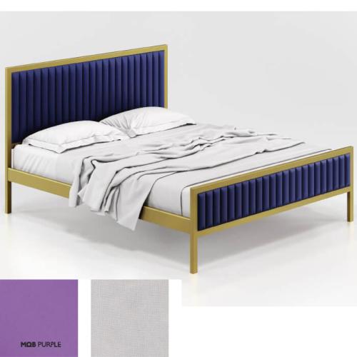 Queen Κρεβάτι (Για Στρώμα 150×200) Με Επιλογές Χρωμάτων 526,Μώβ