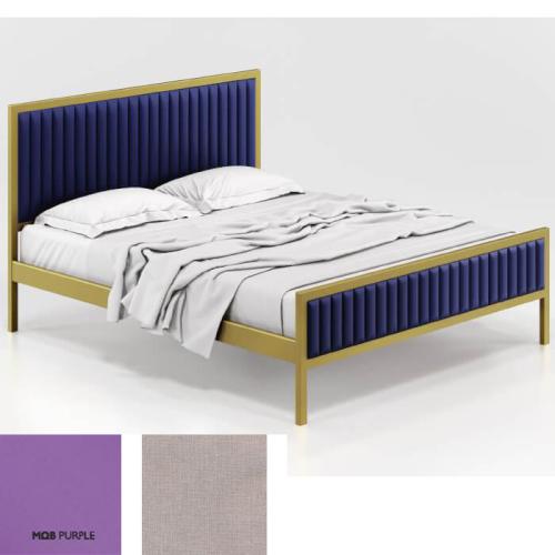 Queen Κρεβάτι (Για Στρώμα 150×200) Με Επιλογές Χρωμάτων 527,Μώβ