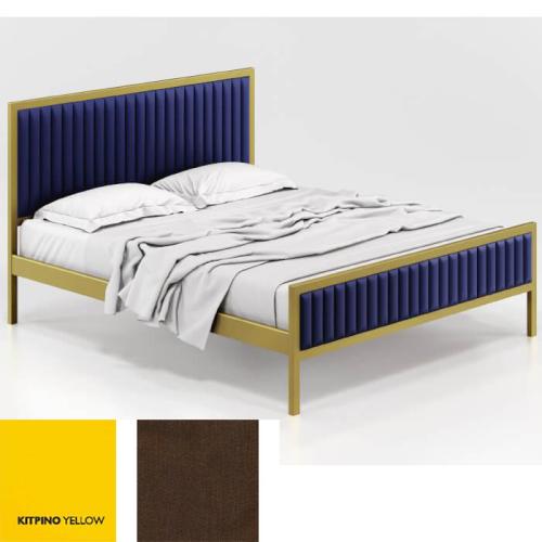 Queen Κρεβάτι (Για Στρώμα 160×190) Με Επιλογές Χρωμάτων 504,Κίτρινο