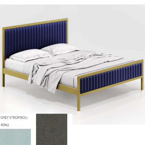 Queen Κρεβάτι (Για Στρώμα 160×190) Με Επιλογές Χρωμάτων 506,Grey Stromboli 40962