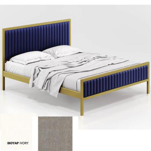Queen Κρεβάτι (Για Στρώμα 160×190) Με Επιλογές Χρωμάτων 507,Ιβουάρ