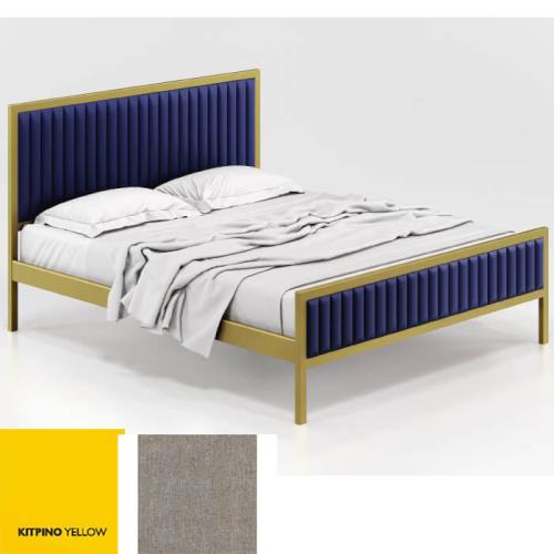 Queen Κρεβάτι (Για Στρώμα 160×190) Με Επιλογές Χρωμάτων 507,Κίτρινο