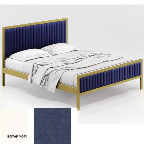 Queen Κρεβάτι (Για Στρώμα 160×190) Με Επιλογές Χρωμάτων 512,Ιβουάρ