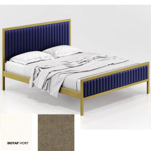 Queen Κρεβάτι (Για Στρώμα 160×190) Με Επιλογές Χρωμάτων 513,Ιβουάρ